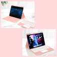 Carcasă + tastatură iPad Air 10.9 4 2020 / 5 2022, Touchpad, roz rose gold