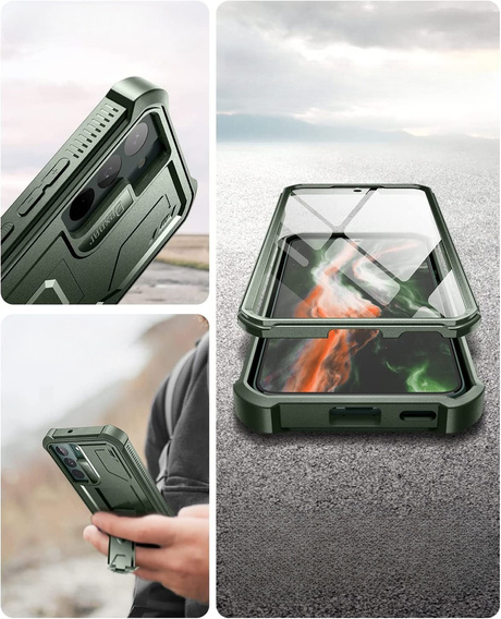 Husă blindată pentru Samsung Galaxy S22, Dexnor Full Body, verde