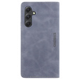 Husă pentru Samsung Galaxy A54, ERBORD Vintage, portofel cu clapetă, gri