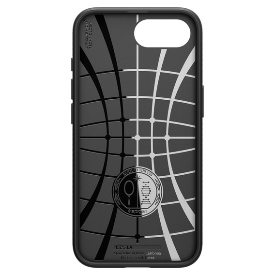 Carcasa Spigen pentru iPhone 16E, Liquid Air, negru + 9H Tempered Glass