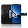 Cu clapetă pentru Xiaomi Poco X7 Pro 5G, Crazy Horse Wallet, negru