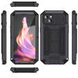 Husă pentru iPhone 15, R-JUST CamShield Slide, armată, negru