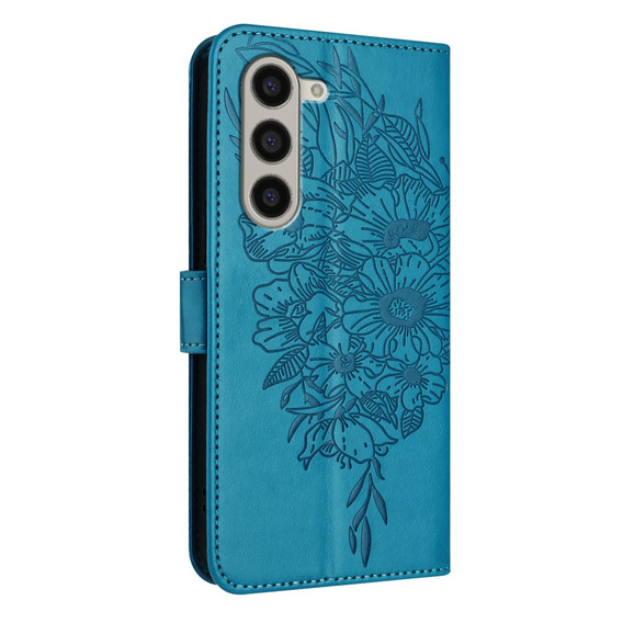 Cu clapetă pentru Samsung Galaxy Z Fold6 5G, Butterfly, albastru
