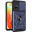 Husă blindată pentru Xiaomi Redmi 12C, CamShield Slide, albastru