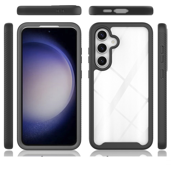 Carcasă pentru Samsung Galaxy S24 FE, Shockproof, cu folie, negru