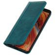 Husa cu clapetă pentru Xiaomi Poco F6 Pro, Split Leather, verde