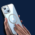 Huse pentru iPhone 14, ERBORD Hybrid MagSafe Case, de argint