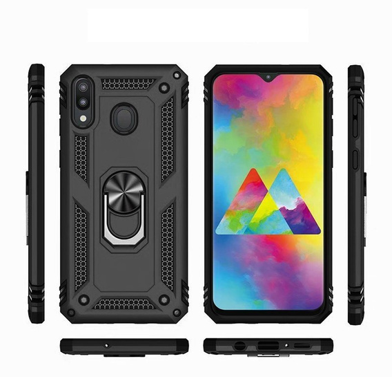 Husă blindată pentru Motorola One Action, Nox Case Ring, negru