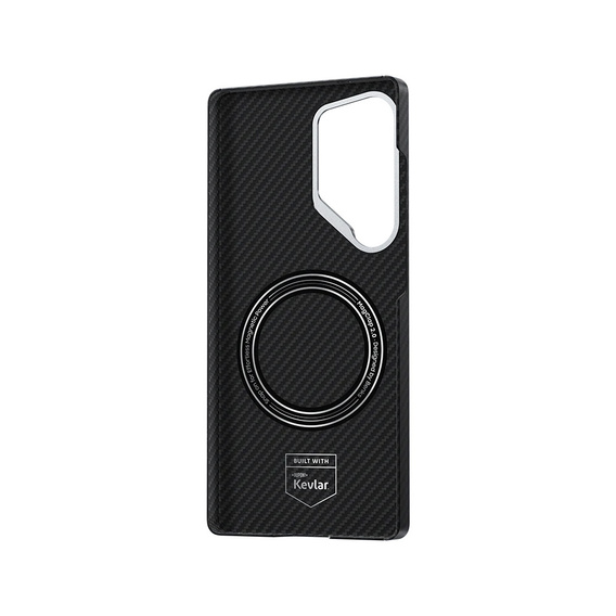 Carcasa BENKS Kevlar pentru Samsung Galaxy S25 Ultra, pentru MagSafe, Carbon Fiber, negru