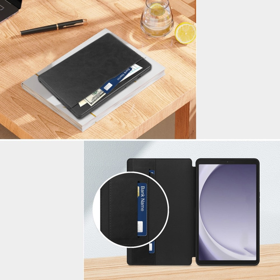 Huse pentru Samsung Galaxy Tab A9, Business Card, negru