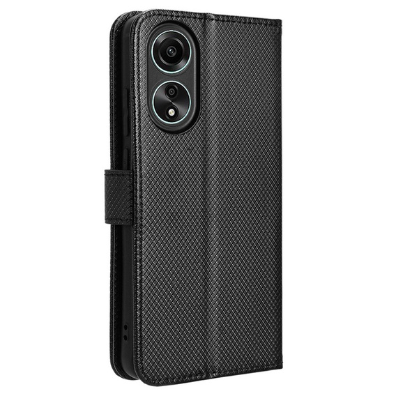 Cu clapetă pentru Oppo A58 4G, Smart Magnet, negru
