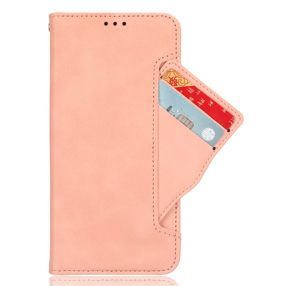 Cu clapetă pentru Motorola Moto G15 / Motorola Moto G15 Power, Card Slot, roz