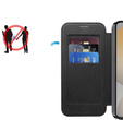 Cu clapetă pentru Samsung Galaxy S25 FE, RFID Wallet MagSafe CamShield, negru