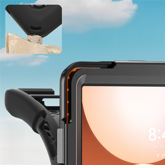 Husă blindată cu suport și curea de umăr pentru Samsung Galaxy Tab A11+