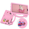 Husă pentru copii pentru Samsung Galaxy Tab A7 Lite 8.7 T220/T225, Cute Patterns, cu suport, roz