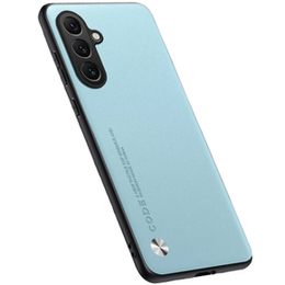 Husă din piele pentru Samsung Galaxy M55 5G, leather hybrid, caz albastru