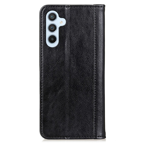 Huse pentru Samsung Galaxy M34, Wallet Litchi Leather, negru