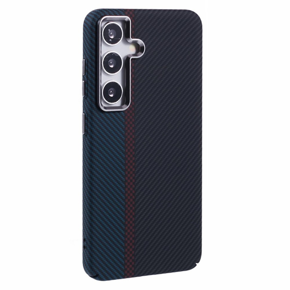 Carcasa pentru Samsung S25+ Plus, Carbon Fiber MagSafe, negru / albastru