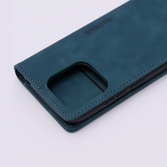 Husă pentru Xiaomi Redmi 12C, ERBORD Vintage, portofel cu clapetă, albastru