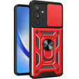 Husă blindată pentru Samsung Galaxy A34 5G, CamShield Slide, roșu