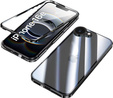 Husa pentru iPhone 16E, Magnetic Dual Glass, negru