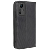 Carcasă pentru Xiaomi Redmi Note 12s, Smart Magnet, negru + sticlă 9H