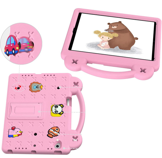 Husă pentru copii pentru Lenovo Tab M10 X505F X605F / Tab P10-X705F/L / Huawei T5 10.1, Cute Patterns, cu suport, roz