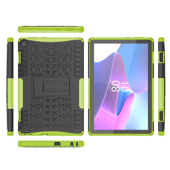 Carcasă pentru Lenovo Tab M10 10.1 Gen 3, Tire Armor, negru / verde