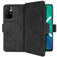 Cu clapetă pentru Xiaomi Poco M4 Pro 5G / Redmi Note 11S 5G, Card Slot, negru