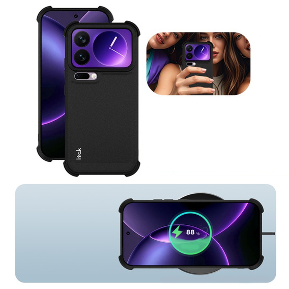 Husă IMAK Dropproof pentru Xiaomi 17 Pro, negru