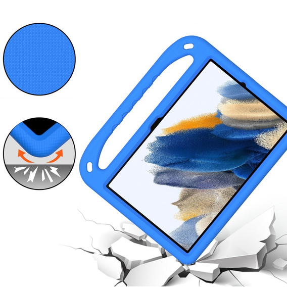 Husa pentru copii pentru Samsung Galaxy Tab A11 Plus / A9 Plus, Husa pentru copii cu mâner, albastru