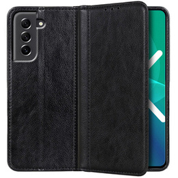 Huse pentru Samsung Galaxy S21, Wallet Litchi Leather, negru