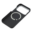 Husă pentru iPhone 17 Pro, fibră de carbon, pentru MagSafe, negru