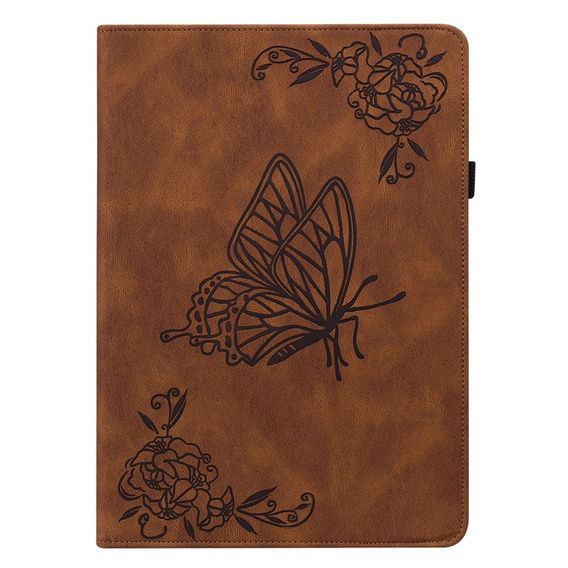 Husă pentru Lenovo Tab M11, Butterfly, maro