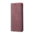 Husa CASEME pentru Samsung Galaxy S21 FE, Leather Wallet Case, roșu
