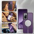 Husă pentru Samsung Galaxy S20 FE, pentru MagSafe, ERBORD Matt Case, violet închis + sticlă pentru ecran