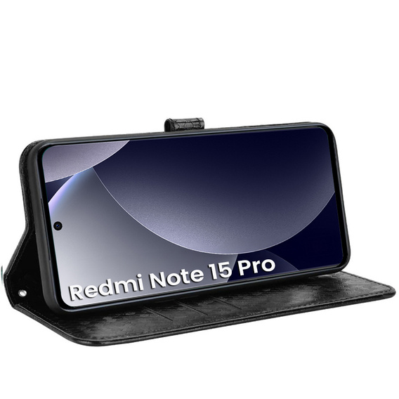 Husă tip portofel Rhombus pentru Xiaomi Redmi Note 15 Pro 4G