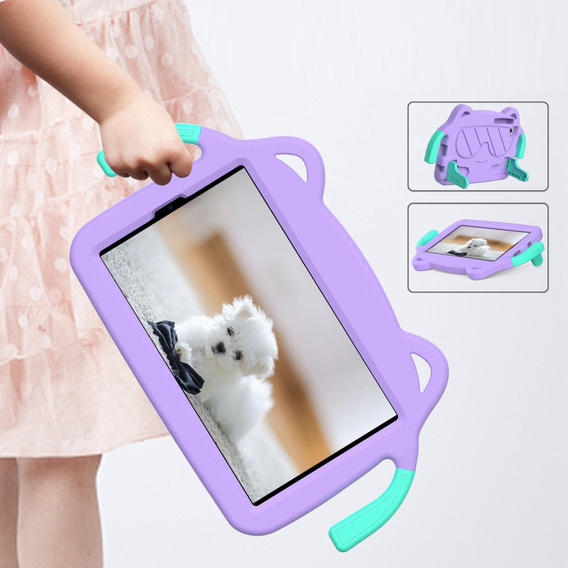 Husa pentru copii pentru Samsung Galaxy Tab A7 Lite 8.7T220 / T225 / A 8.0 (2019) T290 / T295, violet