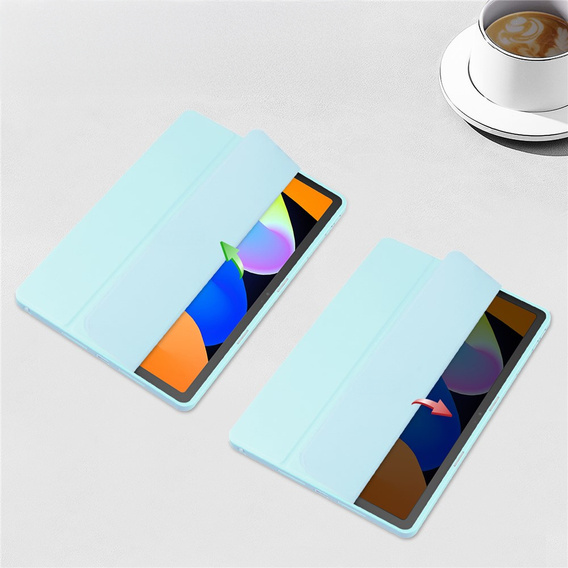 Husă pentru Lenovo Idea Tab 11" / Tab K11 11" (2 gen.), cu spate transparent și suport pentru stylus, albastru