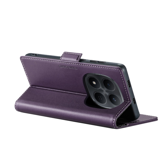 Husă flip lucioasă ERBORD Litchi pentru Xiaomi Redmi Note 15 Pro 4G