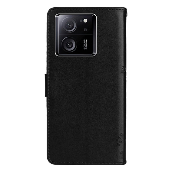 Carcasă cu clapetă pentru Xiaomi 13T / 13T Pro, copac, negru