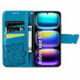 Cu clapetă pentru Infinix Hot 50i 4G, Butterfly, albastru