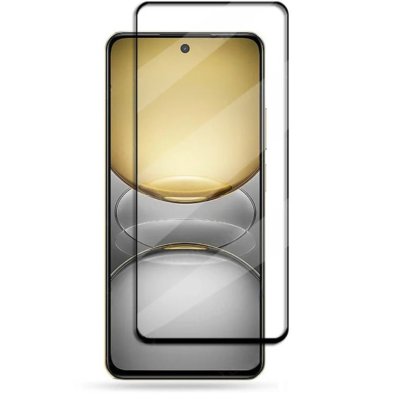 Sticlă călită 3D pentru Realme 14X / Realme C75, cadru negru