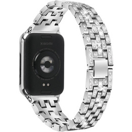 Brățară cu diamante pentru Xiaomi Smart Band 8 Pro, argintiu