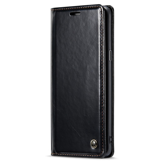 Carcasă flip CASEME pentru Samsung Galaxy S8, Waxy Textured, negru