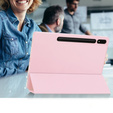 Husă pentru Samsung Galaxy Tab S10+ Plus, Smartcase cu spațiu pentru stylus, roz