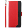 Husa cu clapetă pentru Xiaomi Redmi Note 13 Pro 4G / Xiaomi Redmi Note 14S / Xiaomi Poco M6 Pro 4G, KHAZNEH RFID, roșu / negru