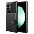 Husa pentru Samsung Galaxy S25 Ultra, Card Holder Kickstand, negru