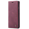Husa CASEME pentru Huawei P30 Pro, Leather Wallet Case, maroon