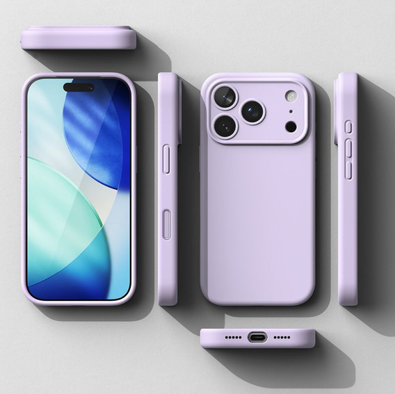 Carcasă Ringke pentru iPhone 17 Pro Max, Silicone Magnetic MagSafe, Violet deschis